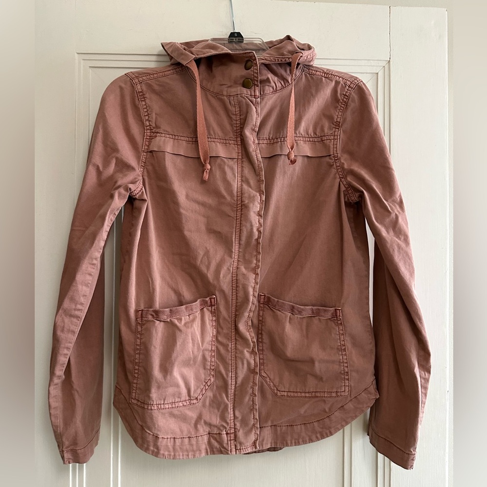 SO Women's/Juniors Dusty Pink Hooded Jacket - Size XS